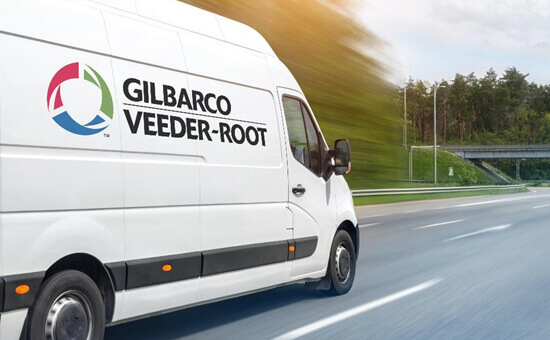 world class support teams Gilbarco Veeder-Root van driving to support retailers