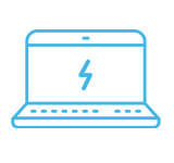 power icon on a laptop icon