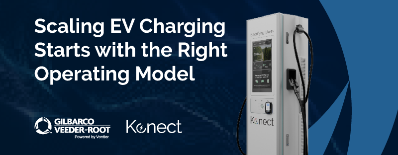 Konect charger on GVR blue background