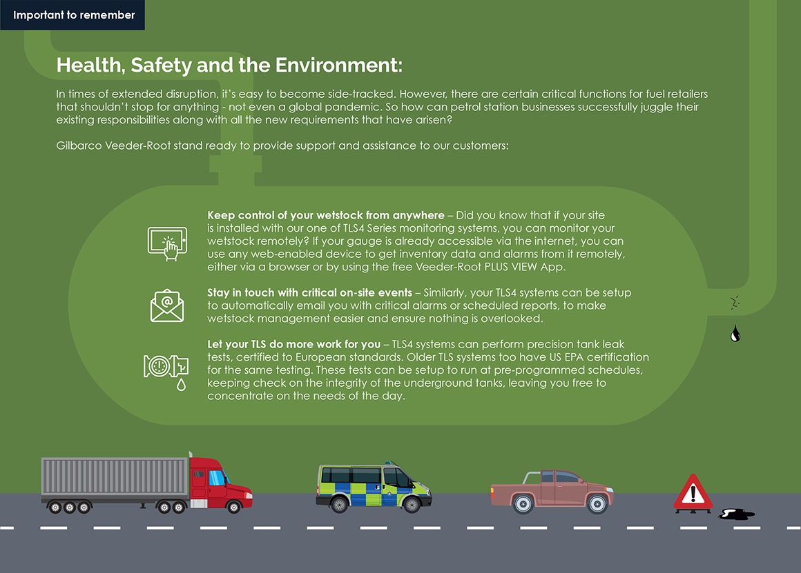 an underground fuel tank with text about how you can better manage fuel levels so that it's better for the environment