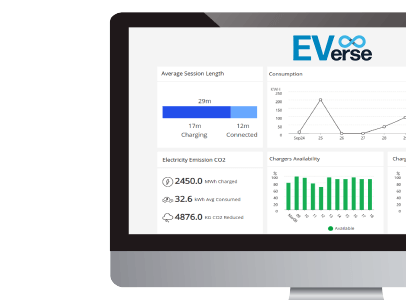 EVerse EV chargin software dashboard