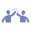 icon of two people high fiving
