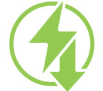 Icon of energy reduction
