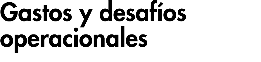 Gastos y desafíos operacionales