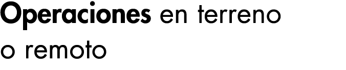 Operaciones en terreno o remoto 