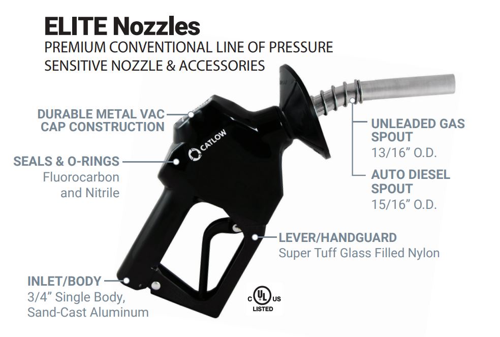 Elite S Gas Pump Nozzle Specs